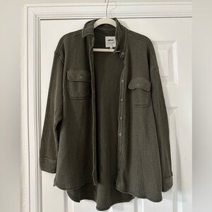 Aerie waffle shacket